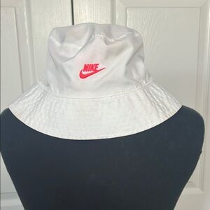 Nike White Hat with Red Logo